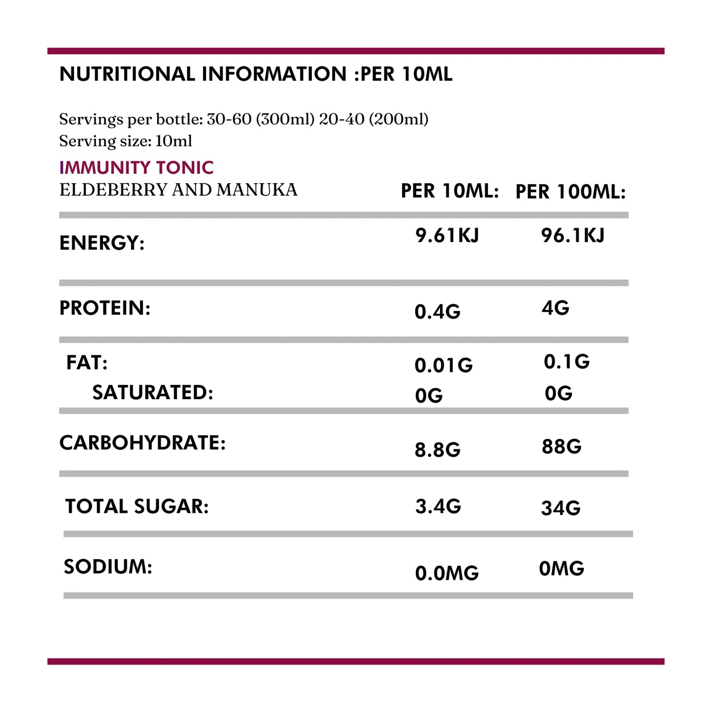 Immunity Tonic (200 mL)