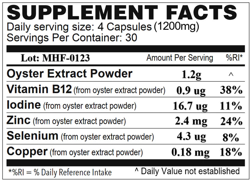 Pure Oyster Capsules