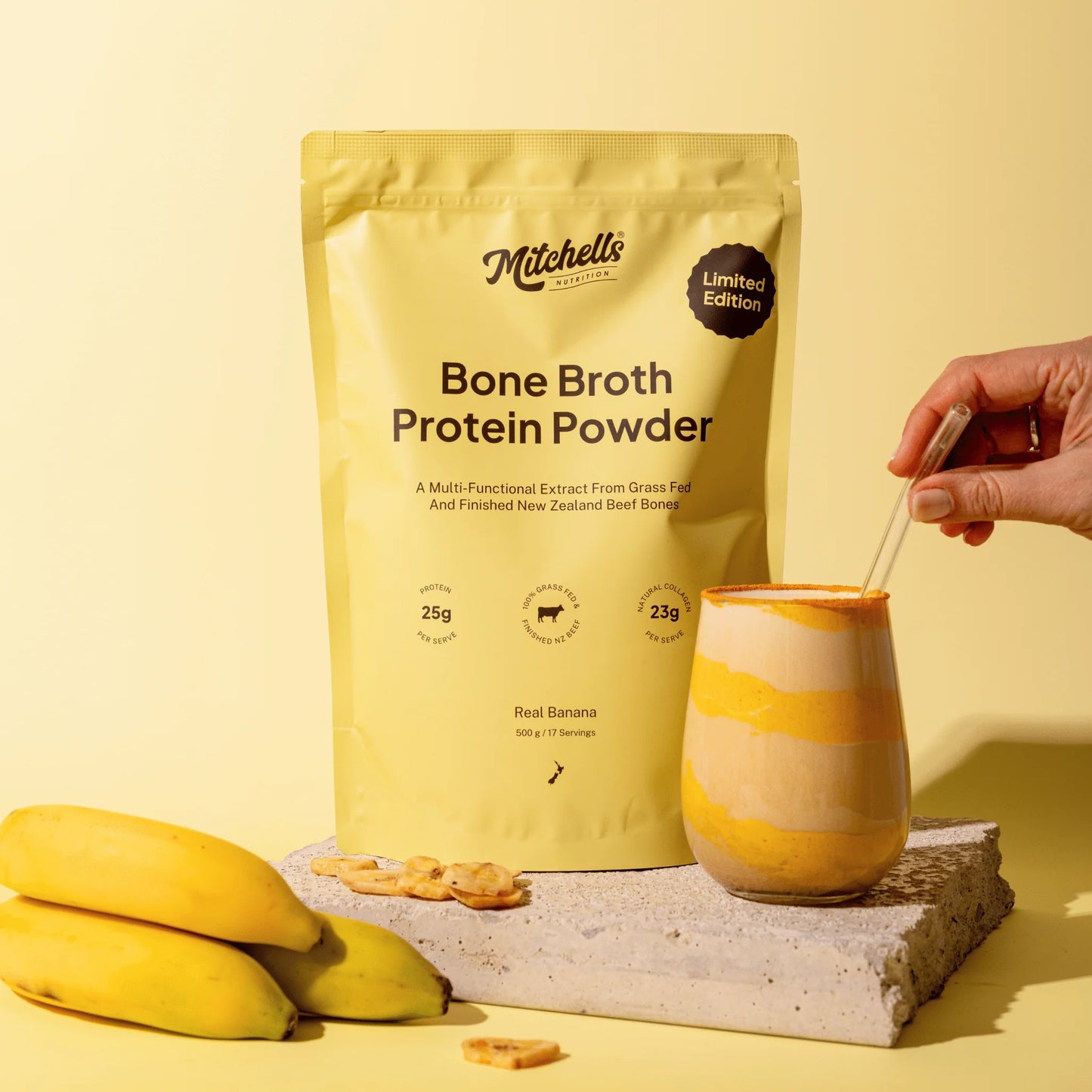 Bone Broth Protein Powder - Banana (500g)