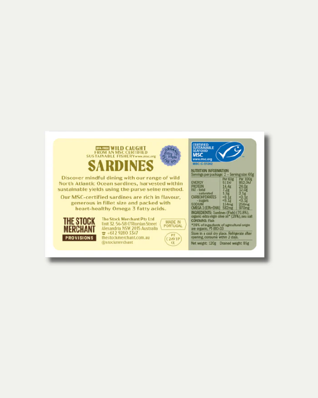 Sardines in Organic Extra Virgin Olive Oil