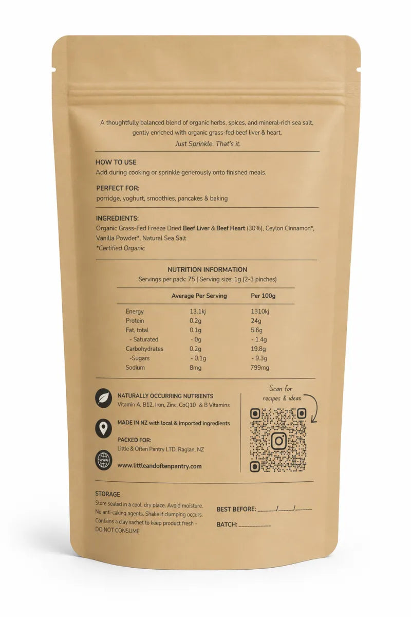 Cinnamon Glow Organic Beef Organ and Spice Blend